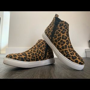 Leopard Ankle Slip Ons